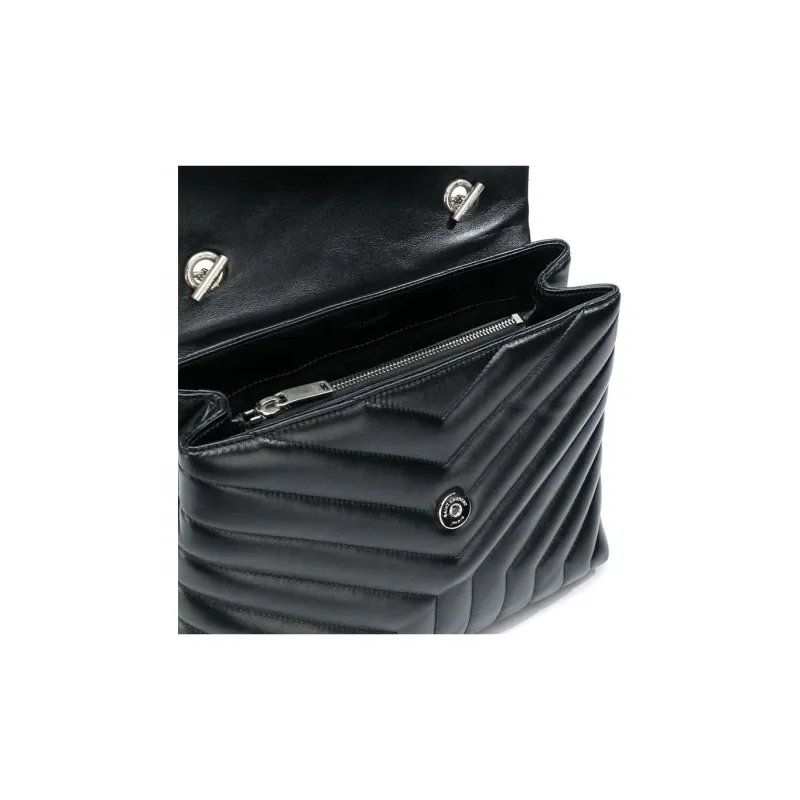 SAINT LAURENT Leather Handbag, Shoulder Bag, Crossbody Bag Regular Women's Black-2
