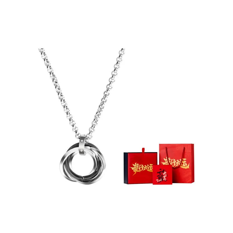 JUICY GRAPE Individual Three Loop Minimalist Style Versatile Collarbone Chain Necklaces Men's-11