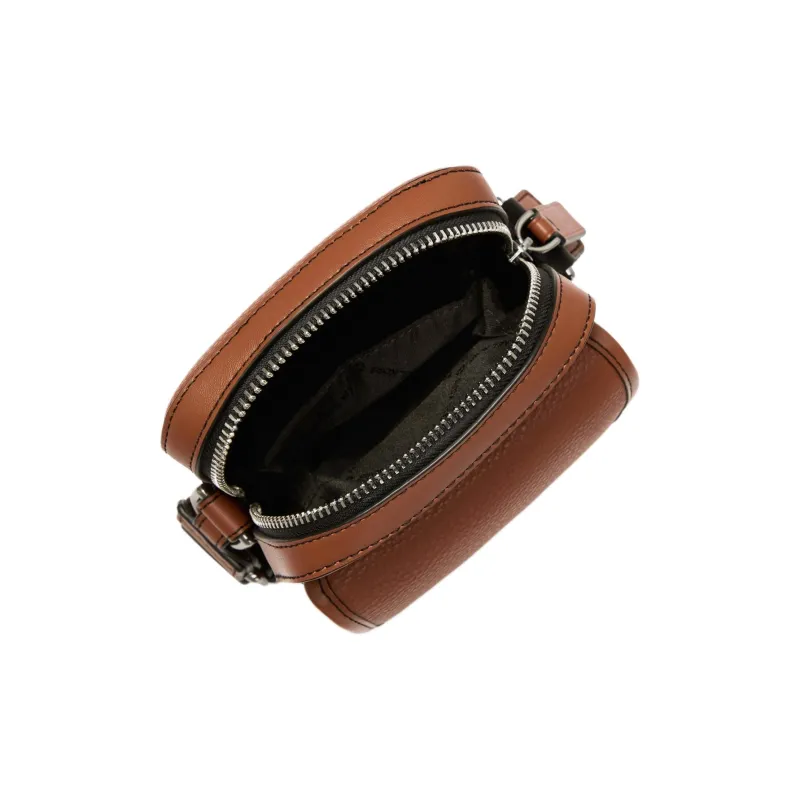 MICHAEL KORS MK Cooper Artificial Leather Cell Phone Pouch Shoulder Bag Crossbody Bag Men's Leather Brown-2