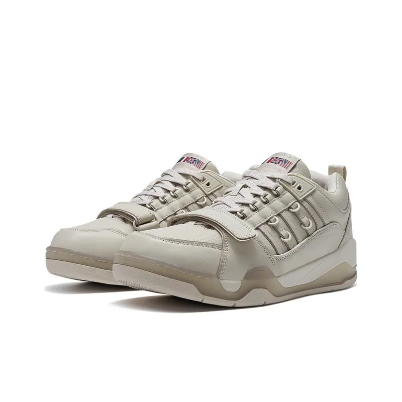 KSWISS Slip Resistant Shock Absorbers Low Top Skateboard Shoes Unisex Beige-2