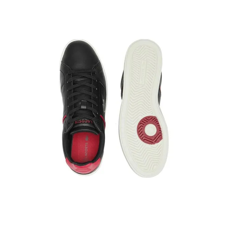 LACOSTE Low Top Skateboard Shoes Men's Black-4