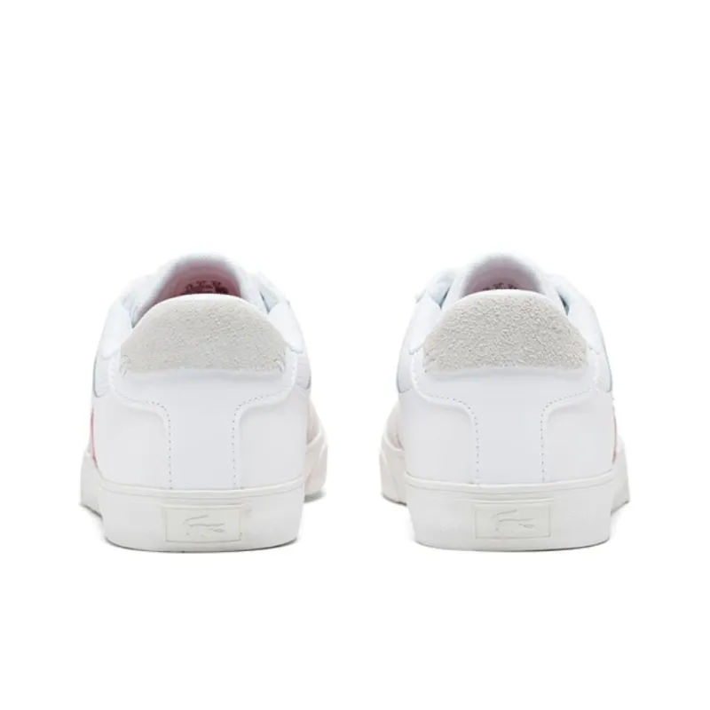 LACOSTE Low Top Skateboard Shoes Men's White-3