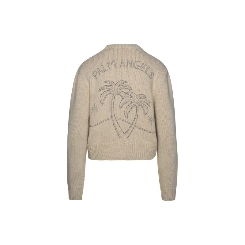 PALM ANGELS Sweater Women's Ecru-1