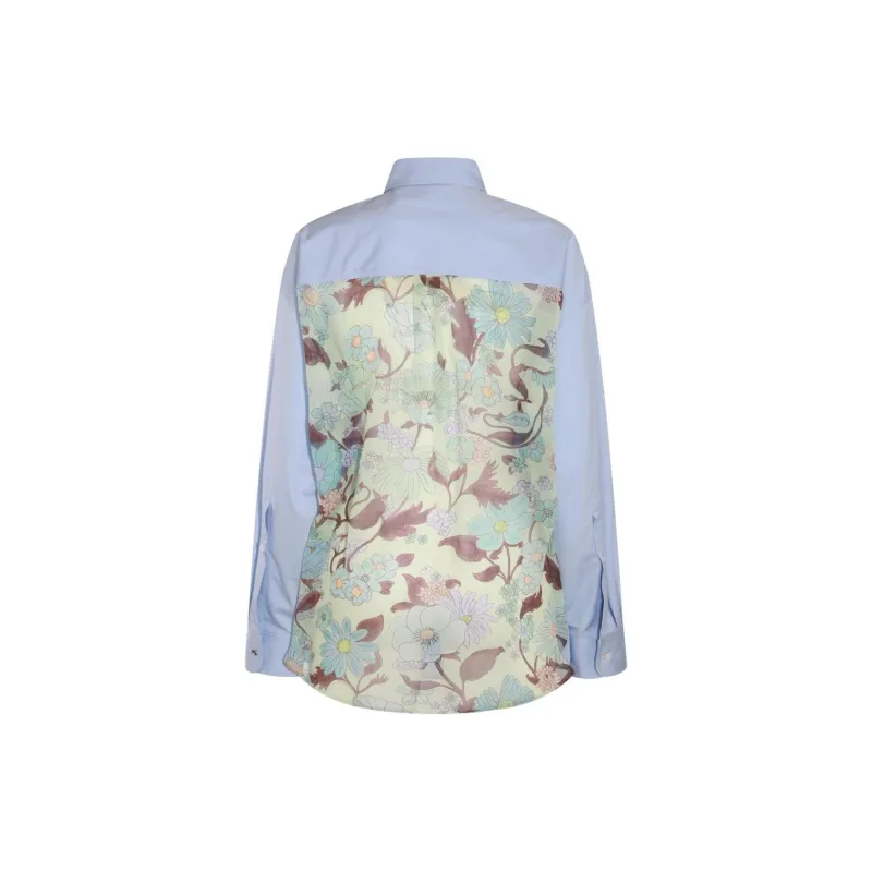 Stella McCartney Buttoned Curved Hem Panelled Shirt-1