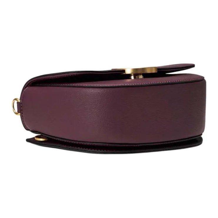 ORYANY Leather Saddle Bag Shoulder Bag Crossbody Bag Women's Eggplant Color-4