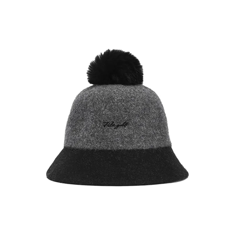 FILA Sheep Wool Bucket Hats Women's Black Gray-0