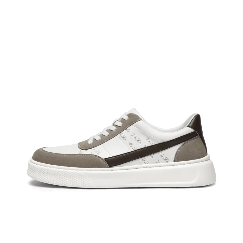 VOLO Casual Shoes Skateboard Shoes Men's White Brown-1