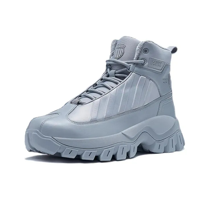 KSWISS Shock Absorbers With Slip Resistant And Abrasion Resistant Properties High Top Casual Shoes Men's Blue Gray-0
