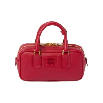 MIU MIU Arcadie Series Leather Shoulder Bag, Crossbody Bag, Handbag Women's Red