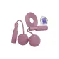 Cherry Blossom Pink Jump Rope 6.5cm Large Ball+2.8m Long Cord, Includes Storage Bag