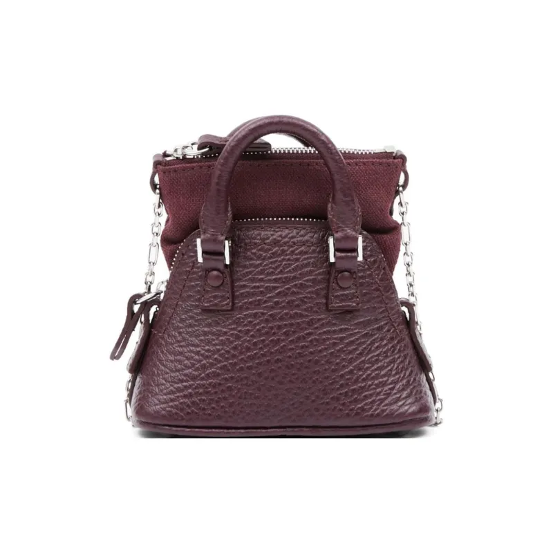 Maison Margiela Cow Leather Crossbody One Shoulder Handbag Women's Burgundy-2