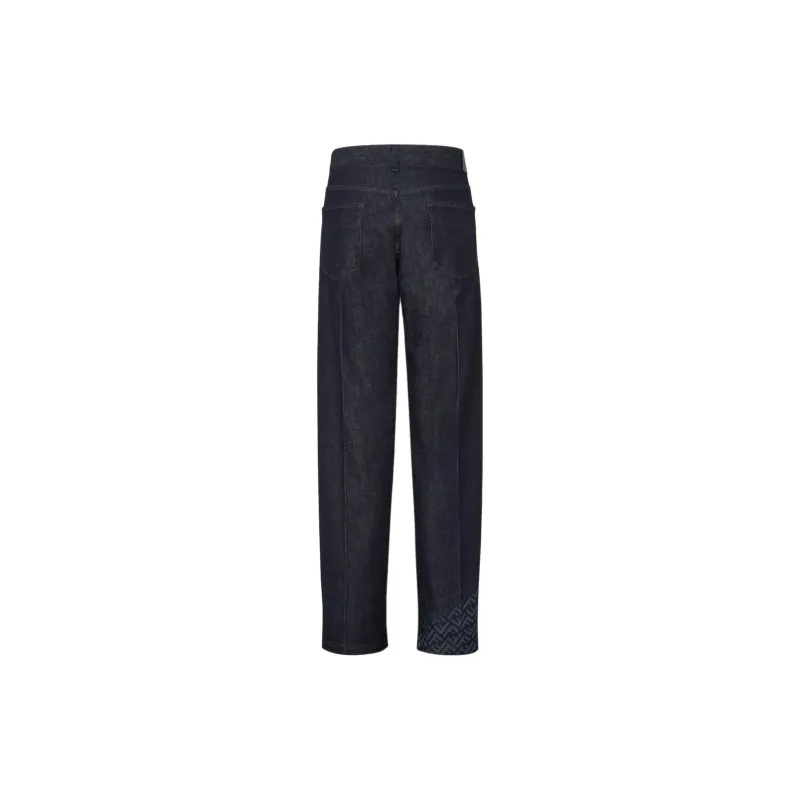 FENDI Pressed crease Straight leg Jeans-1