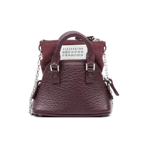 Maison Margiela Cow Leather Crossbody One Shoulder Handbag Women's Burgundy