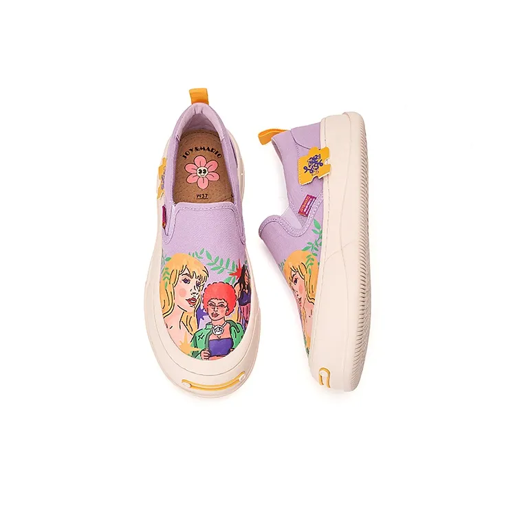 Joy&Mario Loafers Women's Yellow/Red/Purple-3
