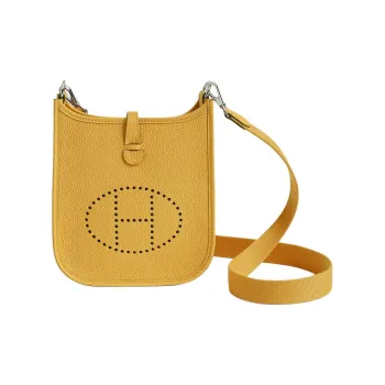 HERMES Evelyne Clemence Bullock Leather Crossbody Bag Shoulder Bag Mini Women's Sunshine Gold