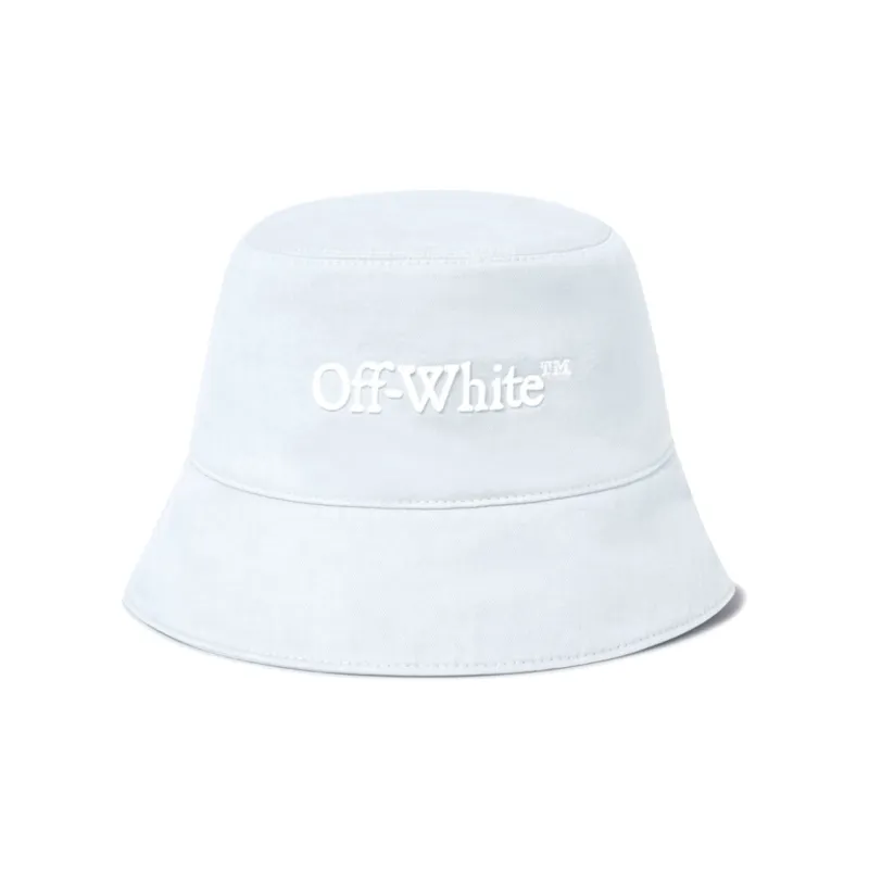 OFF WHITE Bookish Drill embroidery Bucket Hat-0