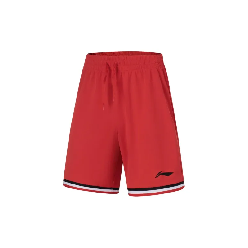 LiNing Professional Basketball Series Basketball Suit Men's August Red-4