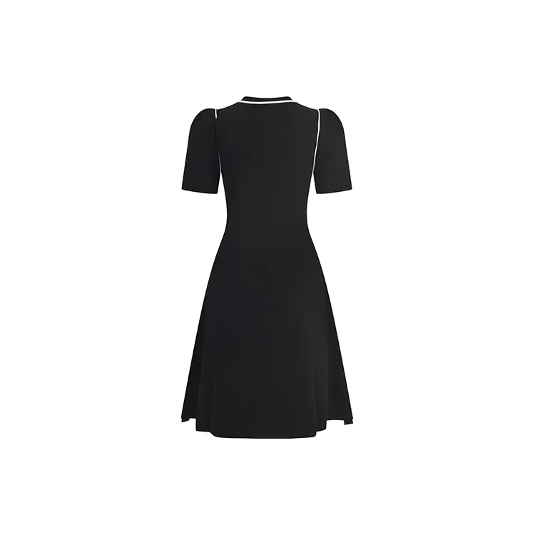 RARE Short Sleeved Dresses Women's Black-1
