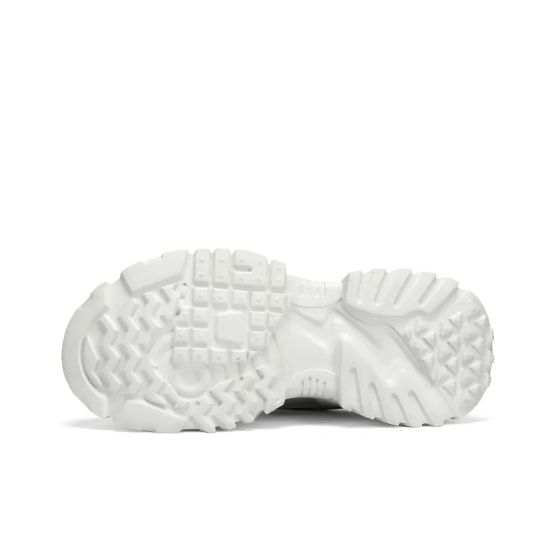 BOIGEMES Low Top Chunky Sneakers Men's White-5
