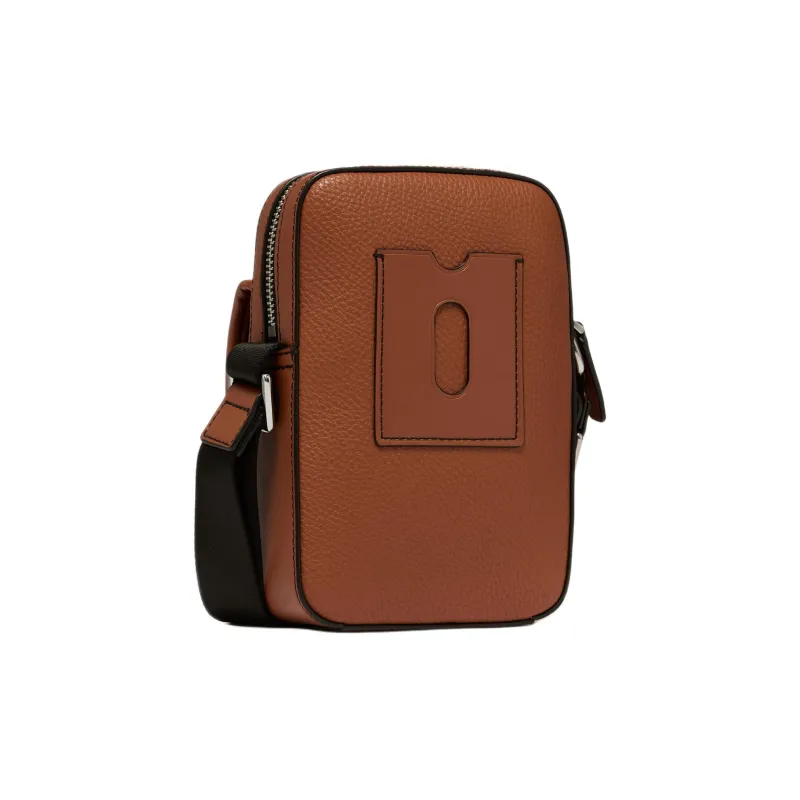 MICHAEL KORS MK Cooper Artificial Leather Cell Phone Pouch Shoulder Bag Crossbody Bag Men's Leather Brown-1
