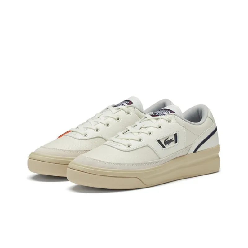 LACOSTE Low Top Skateboard Shoes Men's Ecru-2