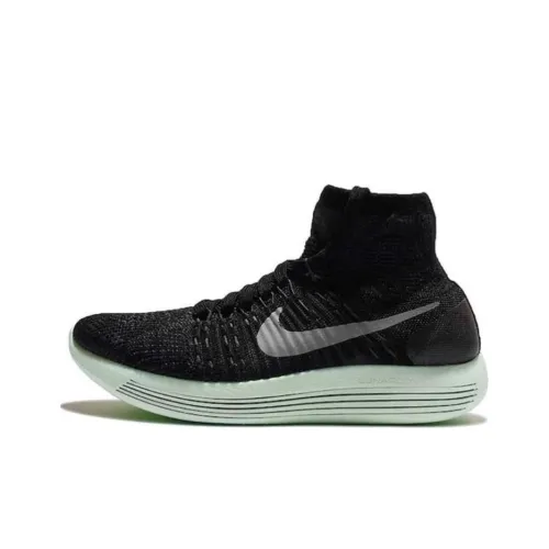 Nike Lunarepic Flyknit Lb Black Metallic Silver Women's