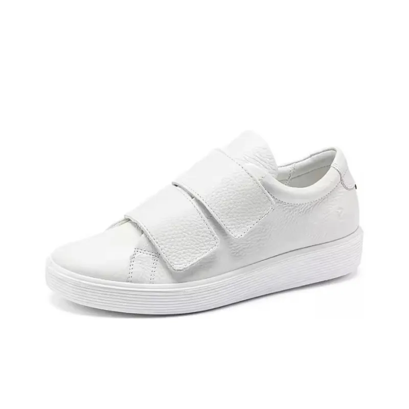 Ecco Low Top Skateboard Shoes Women's White-0