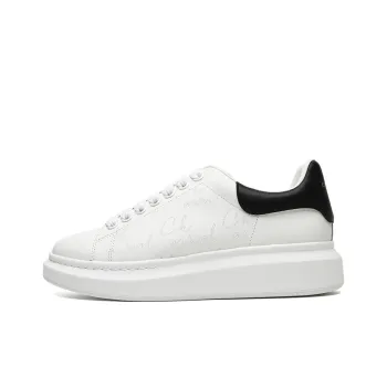CHARRIOL Puffy Shoes White Sneakers Abrasion Resistant Low Top Skateboard Shoes Unisex White