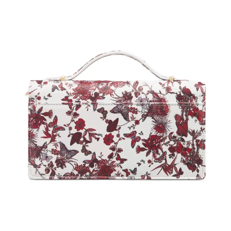 DIOR Cow Leather Shoulder Bag Crossbody Bag Handbag Mini Women's White & Red-2