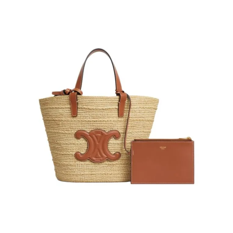 CELINE Cow Leather Shoulder Bag, Crossbody Bag, Handbag Women's Tawny-3