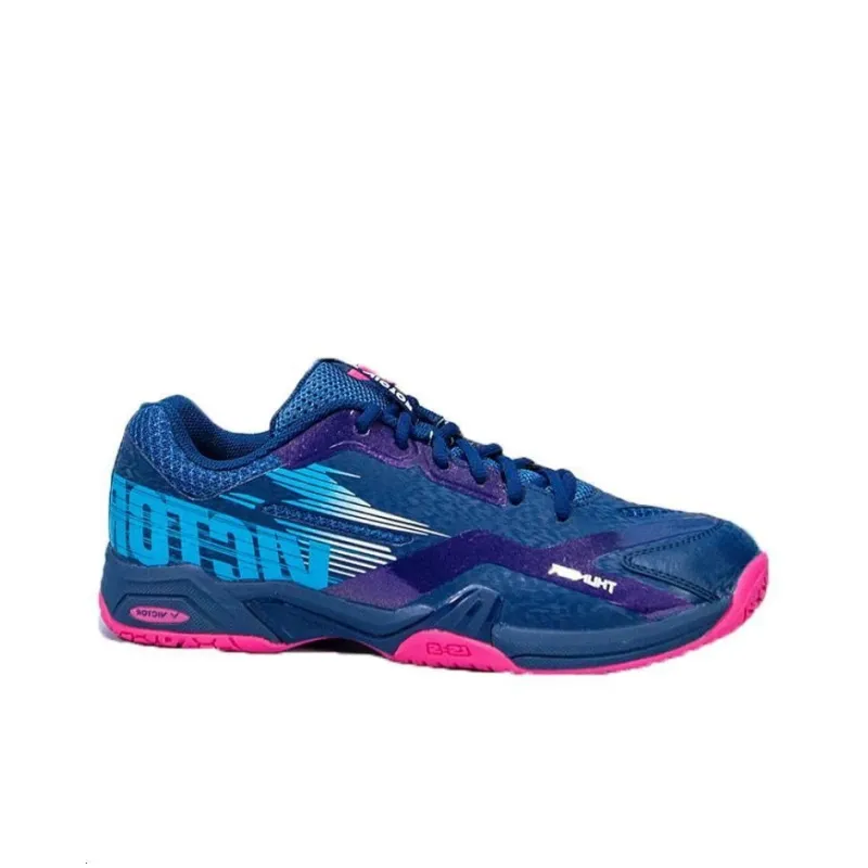 VICTOR Slip Resistant Breathable Low Top Badminton Shoes Unisex Blue Purple-2