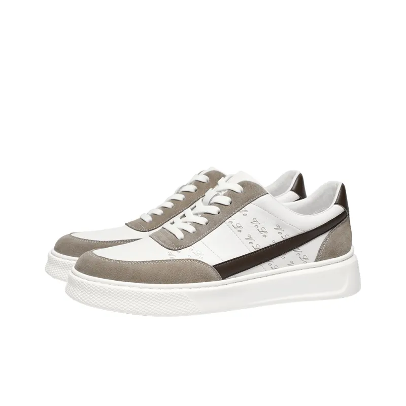VOLO Casual Shoes Skateboard Shoes Men's White Brown-2