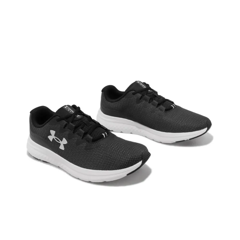 Under Armour Charged Impulse 3 Abrasion Resistant Low Top Running Shoes Men's Black White-3
