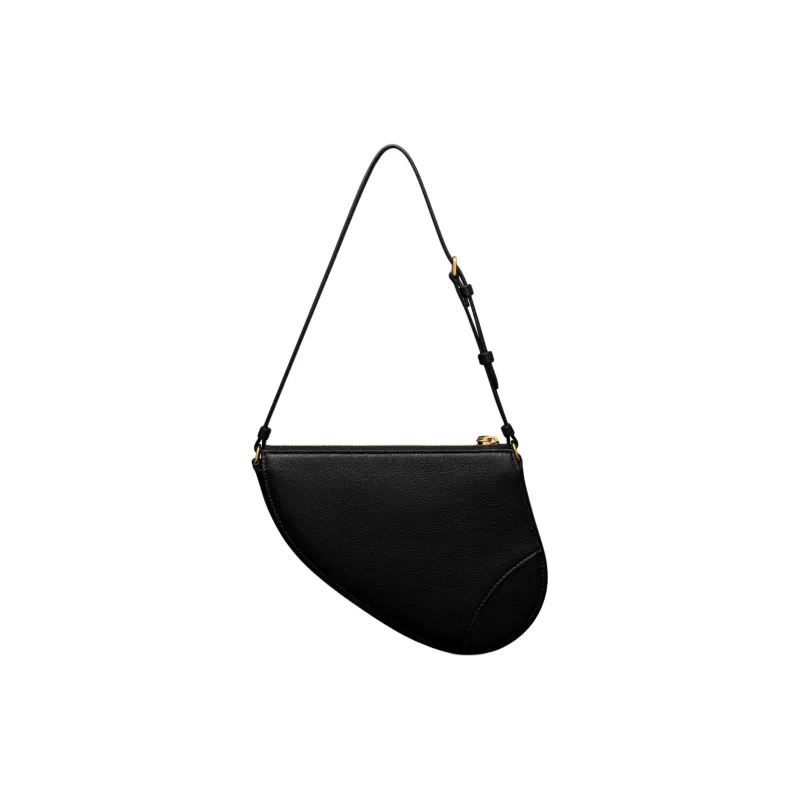 DIOR Sheepskin Clutch Bag Over The Shoulder Women's Black-2