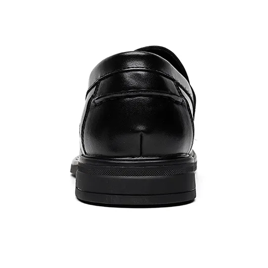 GZZ Dress Shoes Men Low Top Black-4