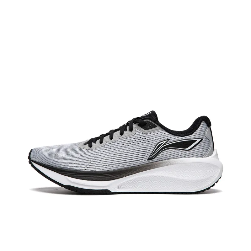 LiNing Wuyue 2.0 Cushioned Slip Resistant Abrasion Resistant Breathable Low Top Sprint Running Shoes Men's Mist Gray-0