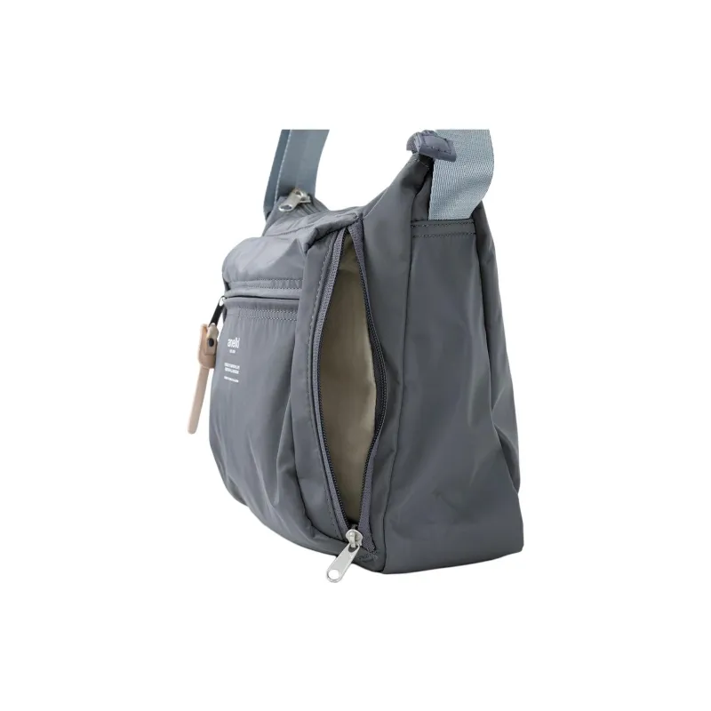 Anello Polyester Shoulder Bag Crossbody Bag Unisex Gray-4