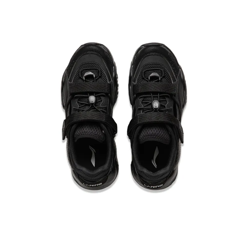 LiNing Sichuan Tour Cushioning Wear Resistant Low Top Casual Shoes Women's Black-3