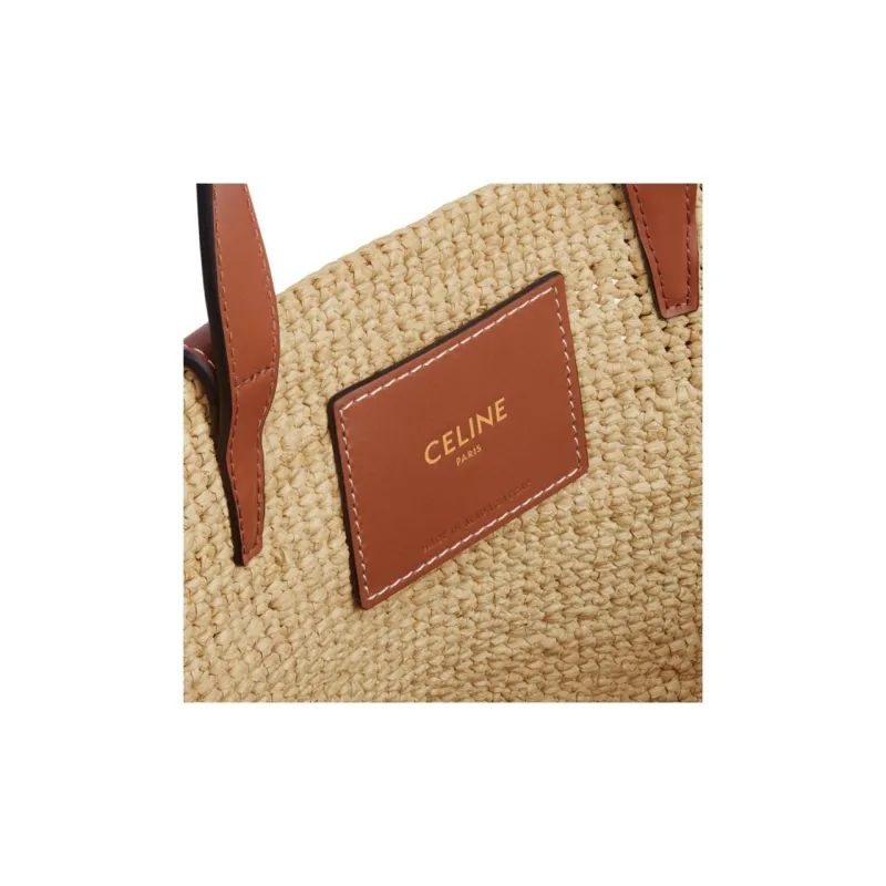 CELINE Cow Leather Shoulder Bag, Crossbody Bag, Handbag Women's Tawny-5