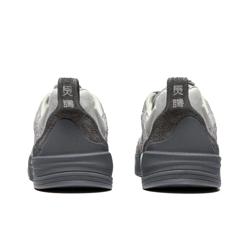 LiNing Wear-Resistant Low-Top Skateboard Shoes Men's Gray-5