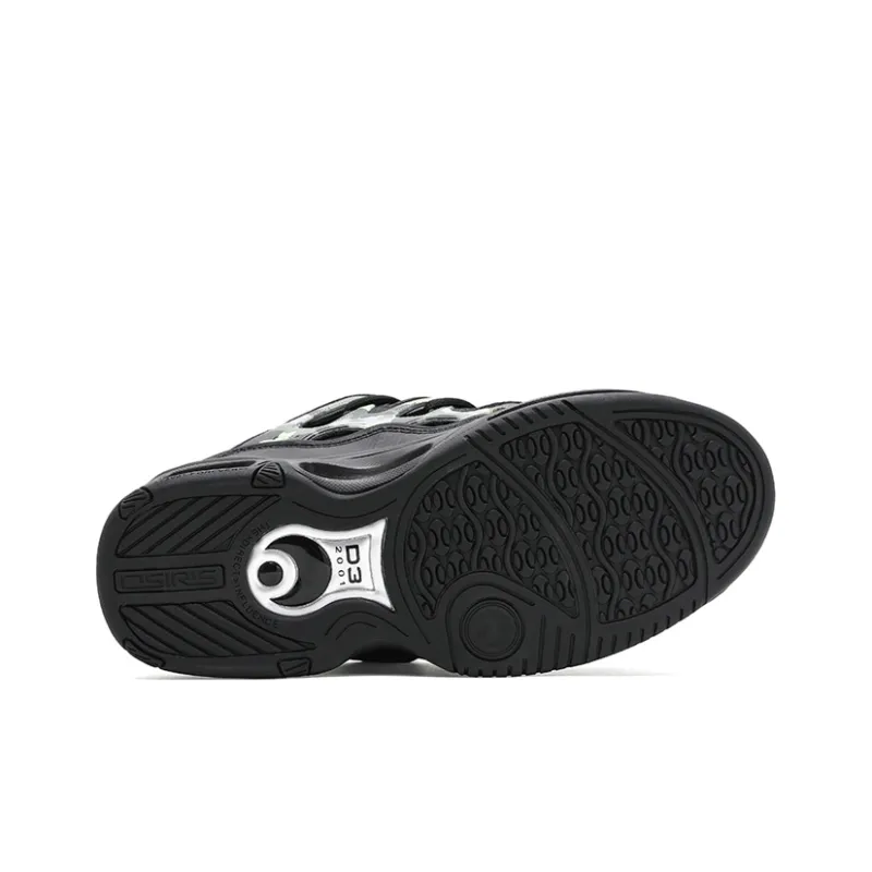 OSIRIS D3 Coverage Slip Resistant Cushioning Wear Resistant Height Increasing Low Top Skateboard Shoes Unisex Black-4