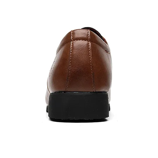GZZ Dress Shoes Men Low Top Black/Brown-10