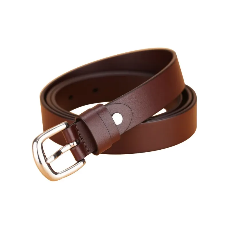 Cows Reign Hypoallergenic Pin Buckle Top Grain Cow Leather Leather Belts Women's Width 2.3cm-5