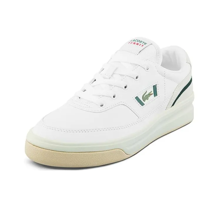 LACOSTE Low Top Skateboard Shoes Men's White-1