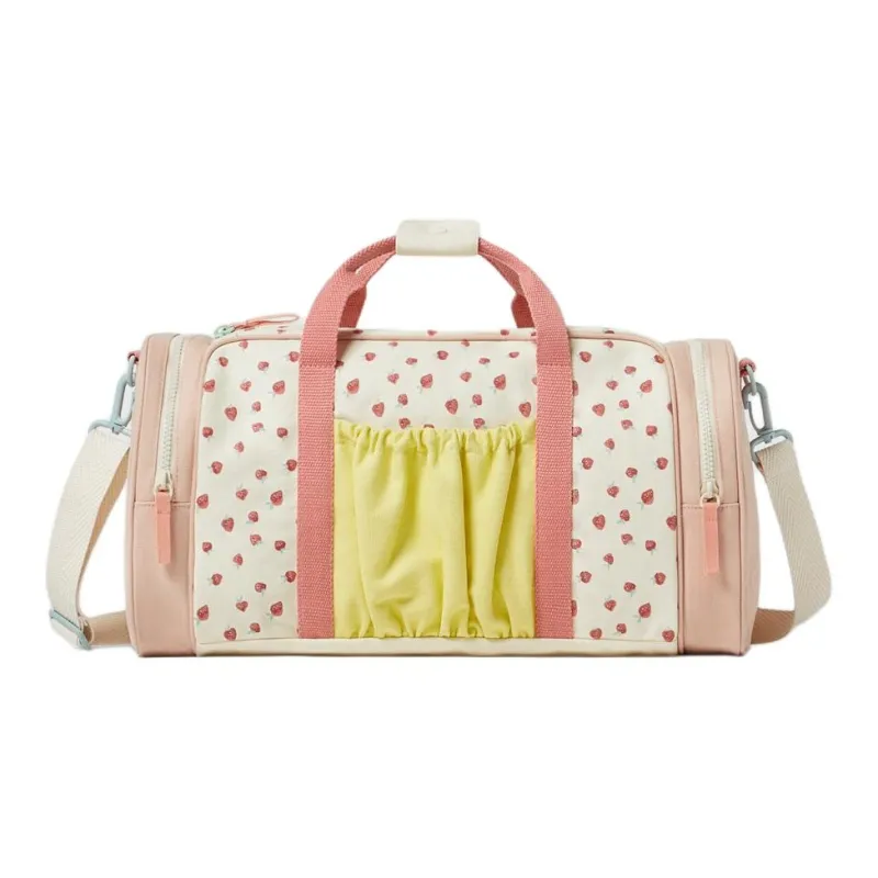 ZARA Cotton Bowling Bag Shoulder Bag Crossbody Bag Handbag Regular Women's Pink-0