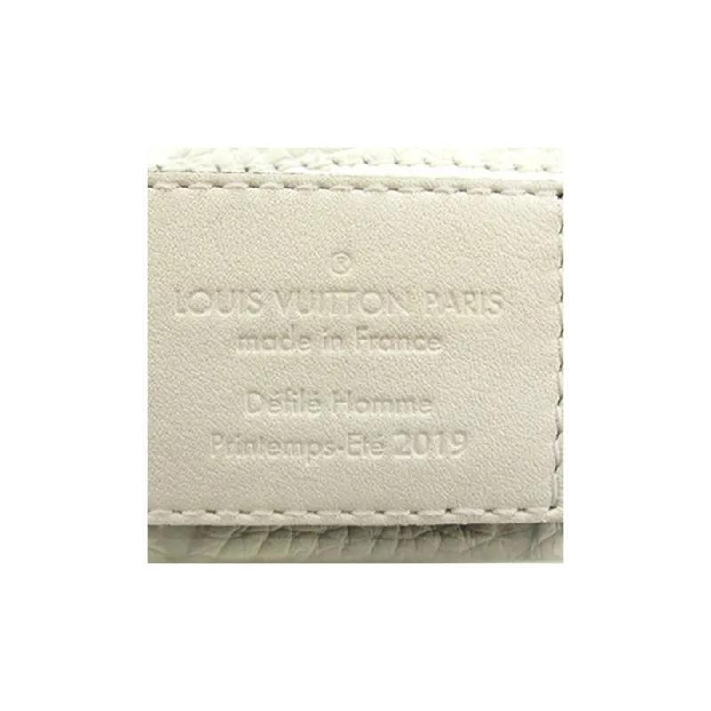 LOUIS VUITTON SOFT TRUNK Little Bull Leather Box Bag Messenger Bag Handheld Shoulder Bag Crossbody Bag Men's White-4
