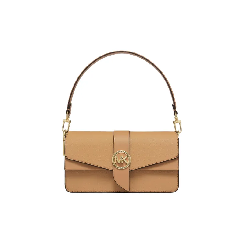 MICHAEL KORS Greenwich Split Cow Leather Handbag, Shoulder Bag Women's Peanut-0