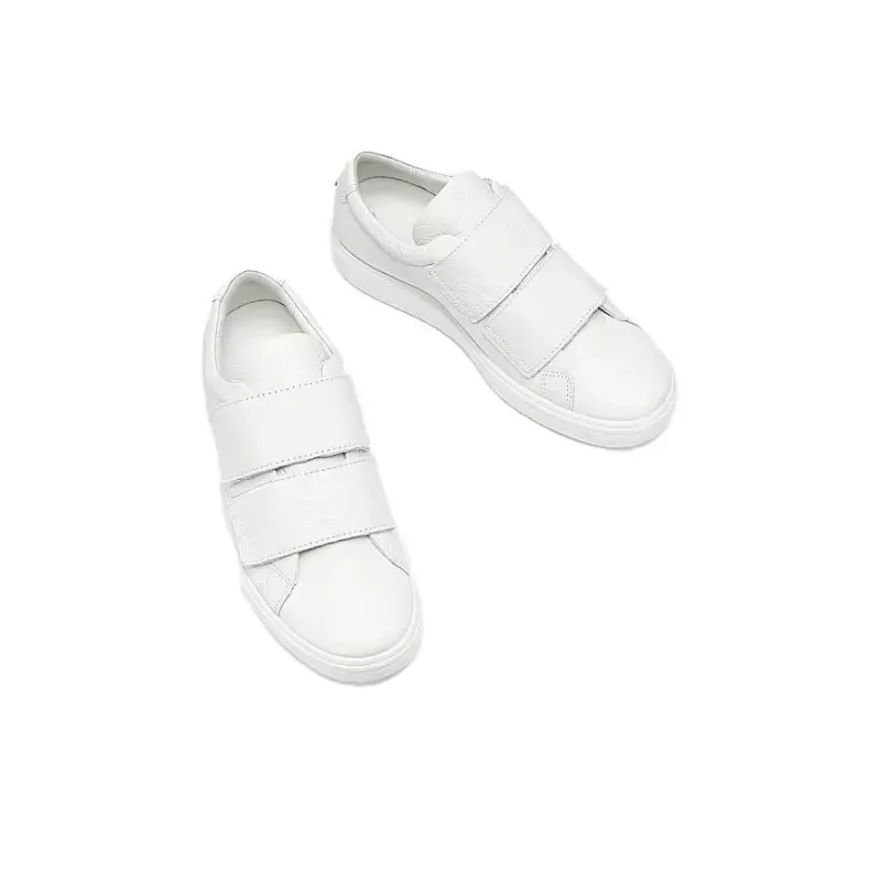Ecco Low Top Skateboard Shoes Women's White-2