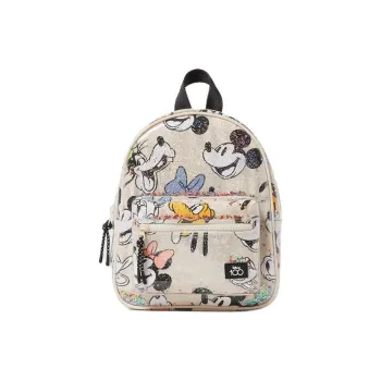 ZARA Disney/Disney Collaboration Polyurethane Backpack Mini Women's Light Beige Yellow