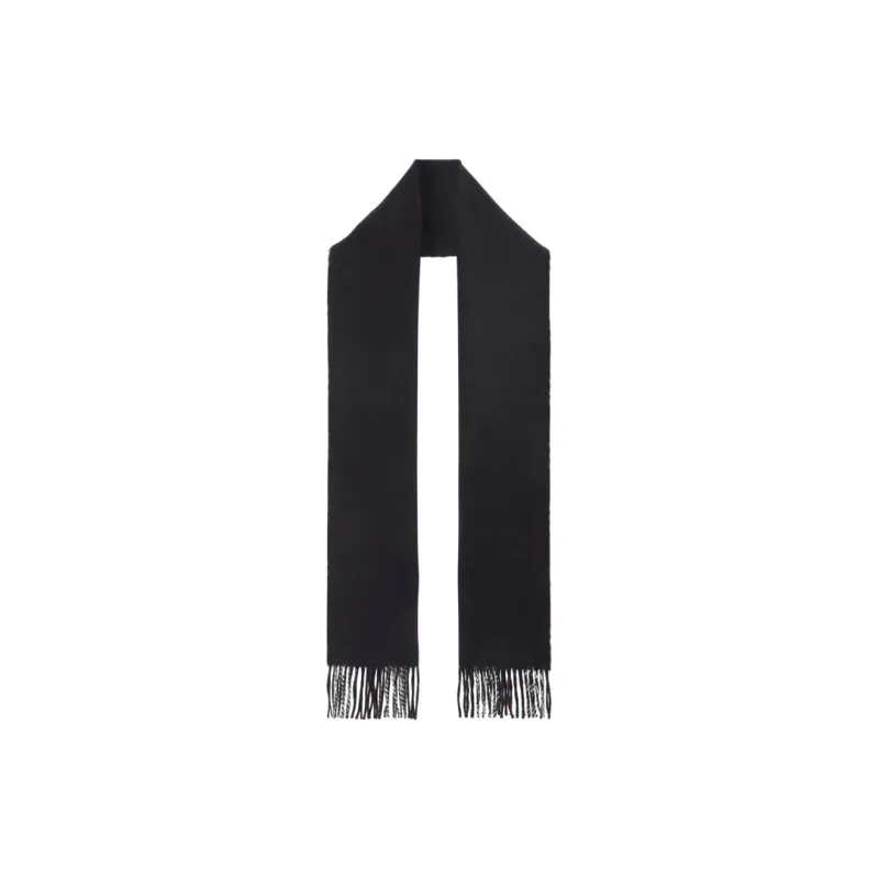 Burberry Vintage Checker Cashmere Fringe Scarf-2
